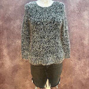 Cable & Gauge Fuzzy Pullover Sweater
